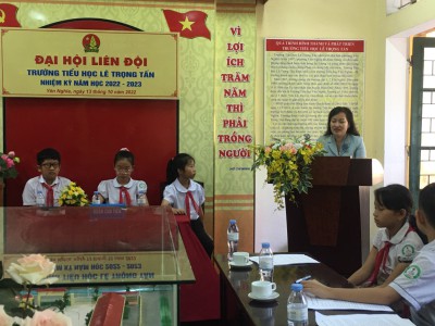 Đại hội liên đội trường tiểu học Lê Trọng Tấn nhiệm kỳ năm học 2022-2023